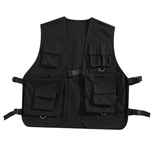 LOVIVER Utility-Weste mit Mehreren Taschen, atmungsaktive Cargo-Weste, Oberbekleidung für Männer, Frauen, Erwachsene, Klettern, Outdoor-Aktivitäten, Schwarz, 2XL LOVIVER Utility-Weste mit Mehreren Taschen, atmungsaktive Cargo-Weste, Oberbekleidung für Männer, Frauen, Erwachsene, Klettern, Outdoor-Aktivitäten, Schwarz, 2XL von LOVIVER