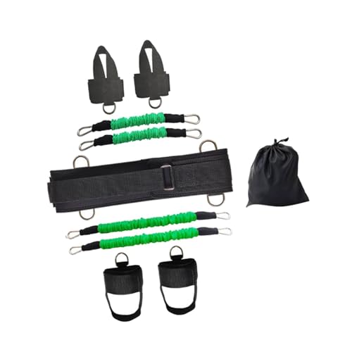 LOVIVER Widerstandsband-Set für das Boxtraining, Trainingsbänder, Taillenband, Beingurte für das Fitnessstudio, Geschwindigkeits- und Beweglichkeitstraining, Grün von LOVIVER