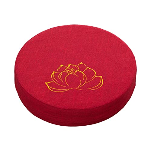 LOVIVER Yoga-Meditationskissen, bequemes Sitzkissen, japanische Tatami-Matte, Bodenkissen für Yoga, Schlafzimmer, Teezeremonie, Frauen, Geschenke, Rot 6cm von LOVIVER