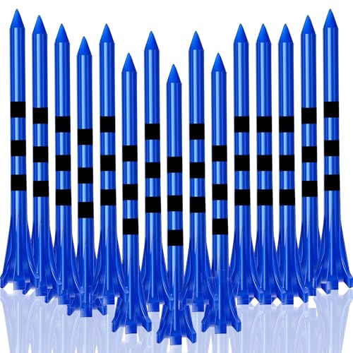 LOVMEAD Golf Tees Kunststoff Unbreakable Lange Kurze 60 Stück, Golf Tee 3 1/4 2 3/4 1 1/2 Inch Flat Stark Dauerhaft für Eisen Schüsse Reduzieren Reibung (Blau mit Schwarzen Streifen, 83mm) LOVMEAD Golf Tees Kunststoff Unbreakable Lange Kurze 60 Stück, Golf Tee 3 1/4 2 3/4 1 1/2 Inch Flat Stark Dauerhaft für Eisen Schüsse Reduzieren Reibung (Blau mit Schwarzen Streifen, 83mm) von LOVMEAD