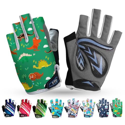 LOVMEAD Fahrradhandschuhe Kinder Fingerlos für Jungen Mädchen Alter 4-12, MTB Handschuhe Paar Mädchen Jungen Outdoor Sport Rennrad Fahrrad Bike Halbfinger Handschuhe Frühling Sommer (Dunkelgrün, L) LOVMEAD Fahrradhandschuhe Kinder Fingerlos für Jungen Mädchen Alter 4-12, MTB Handschuhe Paar Mädchen Jungen Outdoor Sport Rennrad Fahrrad Bike Halbfinger Handschuhe Frühling Sommer (Dunkelgrün, L) von LOVMEAD