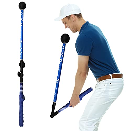 LOVMEAD Golf Schwungtrainer Swing Tragbare Golf Trainingshilfe Haltungskorrektor füR Golf, Golf Praxis Putter Verordnung für Indoor Outdoor Hinterhof Büro Garten (Blau) von LOVMEAD