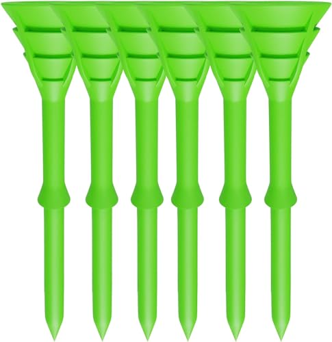 LOVMEAD Golf Tees 83mm Langlebigem Kunststoff 50 Stück, Golftees Kunststoff Lang Grün, Professional Unzerbrechliche Golf Tees Plastik (Grün, 83mm-50 Stück) von LOVMEAD