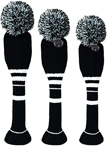 Schlägerkopfhüllen für Driver Fairway Holz Hybrid Golfschlägerhaube Golfschlägerhauben Golf Headcover Set, Schlägerhauben Club Covers Austauschbaren Nummernschild 1 3 5 7 X Schlägerkopfhüllen für Driver Fairway Holz Hybrid Golfschlägerhaube Golfschlägerhauben Golf Headcover Set, Schlägerhauben Club Covers Austauschbaren Nummernschild 1 3 5 7 X von LOVMEAD