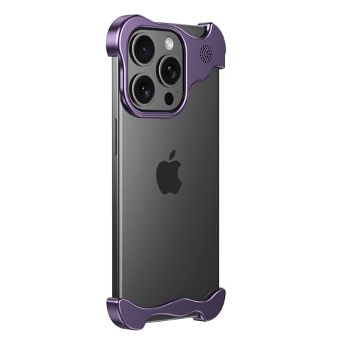 Hülle für iPhone 15 Pro Max/15 Pro/15 Plus/15, speziell geformtes Metall-Eckpolster, Anti-Fall-Telefonhülle mit Kameraobjektivschutz, minimalistischer Schutz, Aromatherapie,Purple,15 Pro Max von LOXO CASE