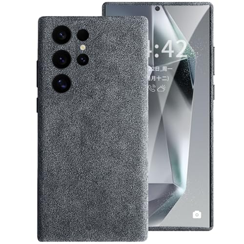 LOXO CASE Alcantara-Wildlederhülle für Samsung Galaxy S24 Ultra, Handgefertigt, Echtes Italienisches Wildleder, Ultradünn, rutschfest, Alcantara-Abdeckung,Gray LOXO CASE Alcantara-Wildlederhülle für Samsung Galaxy S24 Ultra, Handgefertigt, Echtes Italienisches Wildleder, Ultradünn, rutschfest, Alcantara-Abdeckung,Gray von LOXO CASE
