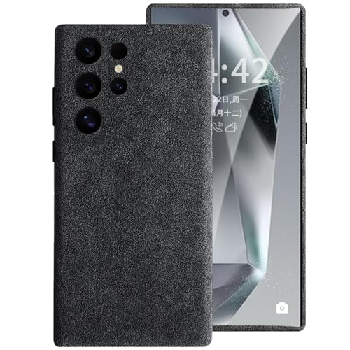 LOXO CASE Alcantara-Wildlederhülle für Samsung Galaxy S25 Ultra/S25 Plus/S25, Kompatibel mit MagSafe, Weiche Haptik, Handgefertigt – Erhältlich in Kräftigen Farben für EIN Stilvolles,Black,S25 Ultra LOXO CASE Alcantara-Wildlederhülle für Samsung Galaxy S25 Ultra/S25 Plus/S25, Kompatibel mit MagSafe, Weiche Haptik, Handgefertigt – Erhältlich in Kräftigen Farben für EIN Stilvolles,Black,S25 Ultra von LOXO CASE