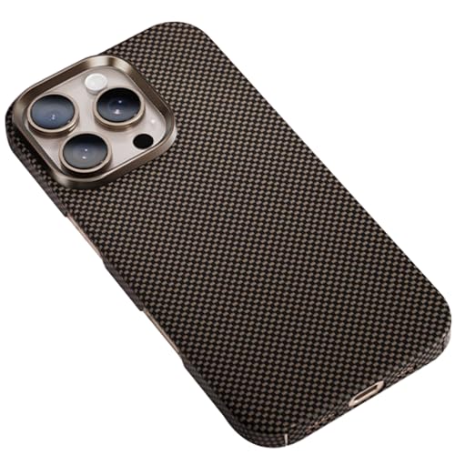 LOXO CASE Aramidfaser-Hülle für iPhone 16 Pro Max/16 Pro, Leichte, Schlanke, Zweifarbige, Gewebte Textur mit Metalllinsenring, Kompatibel mit MagSafe, Schutz in Militärqualität,Gold,16 Pro LOXO CASE Aramidfaser-Hülle für iPhone 16 Pro Max/16 Pro, Leichte, Schlanke, Zweifarbige, Gewebte Textur mit Metalllinsenring, Kompatibel mit MagSafe, Schutz in Militärqualität,Gold,16 Pro von LOXO CASE