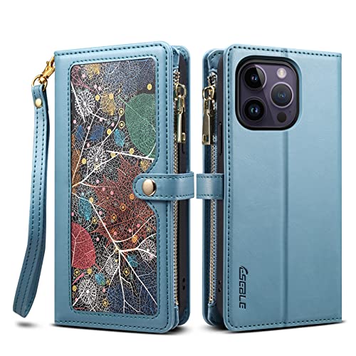 LOXO CASE Handyhülle für iPhone 14/14 Plus/14 Pro/14 Pro Max, PU Leder Verstellbarer Crossbody/Halsketten Umhängebandriemen mit 10 Kartenfächern & Münzfach & Standfuntion,Blue,iPhone14 Pro Max LOXO CASE Handyhülle für iPhone 14/14 Plus/14 Pro/14 Pro Max, PU Leder Verstellbarer Crossbody/Halsketten Umhängebandriemen mit 10 Kartenfächern & Münzfach & Standfuntion,Blue,iPhone14 Pro Max von LOXO CASE