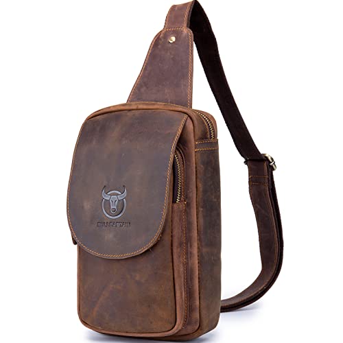 LOXO CASE Herren Echtes Leder Brusttasche Umhängetasche Schultertasche Multifunktionaler Crossbody Bag Sling Bag für Freizeit, Outdoorsport, Reisen, Schule,Coffee LOXO CASE Herren Echtes Leder Brusttasche Umhängetasche Schultertasche Multifunktionaler Crossbody Bag Sling Bag für Freizeit, Outdoorsport, Reisen, Schule,Coffee von LOXO CASE
