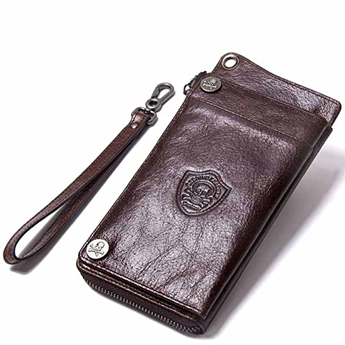 LOXO CASE Herren Geldbörse Groß Leder mit RFID-Schutz - Echtleder mit 13 Kartenfächern, Portemonnaie Herren Leder mit Metall Reißverschluss, Antik Vintage Design, Medium, Minimalistisch,Brown LOXO CASE Herren Geldbörse Groß Leder mit RFID-Schutz - Echtleder mit 13 Kartenfächern, Portemonnaie Herren Leder mit Metall Reißverschluss, Antik Vintage Design, Medium, Minimalistisch,Brown von LOXO CASE