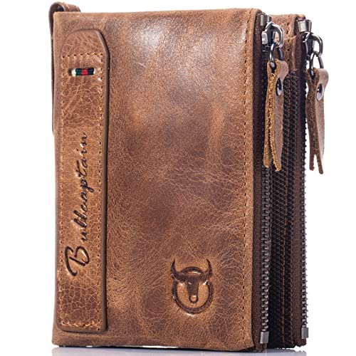 LOXO CASE Herren Geldbörse RFID Schutz - Echtleder Geldbeutel, Doppelte Falte Geldbeutel mit 7 Kartenfächer - Reißverschluss Geldbörse - Portmonee Wallet Brieftasche Männer Portmonaise,Brown LOXO CASE Herren Geldbörse RFID Schutz - Echtleder Geldbeutel, Doppelte Falte Geldbeutel mit 7 Kartenfächer - Reißverschluss Geldbörse - Portmonee Wallet Brieftasche Männer Portmonaise,Brown von LOXO CASE