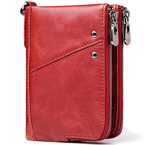 LOXO CASE Herren Geldbörse RFID Schutz - Geldbeutel mit Kette, Doppelte Falte Geldbeutel mit Münzfach Reißverschluss Portemonnaie 12 Kartenfächern Portmonee Brieftasche,Red LOXO CASE Herren Geldbörse RFID Schutz - Geldbeutel mit Kette, Doppelte Falte Geldbeutel mit Münzfach Reißverschluss Portemonnaie 12 Kartenfächern Portmonee Brieftasche,Red von LOXO CASE