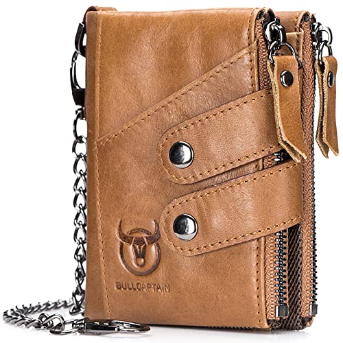 LOXO CASE Herren Geldbörse RFID Schutz - Geldbeutel mit Kette, Doppelte Falte Geldbeutel mit Münzfach Reißverschluss Portemonnaie 13 Kartenfächern, 1 ID Fenstern Portmonee Brieftasche,Brown LOXO CASE Herren Geldbörse RFID Schutz - Geldbeutel mit Kette, Doppelte Falte Geldbeutel mit Münzfach Reißverschluss Portemonnaie 13 Kartenfächern, 1 ID Fenstern Portmonee Brieftasche,Brown von LOXO CASE