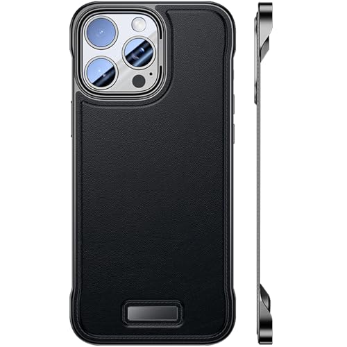 LOXO CASE Hülle für iPhone 14/14 Pro/14 Pro Max, Ultradünne Hülle Aus Veganem Leder, Minimalistisches Design, Leichter, Ergonomischer Randloser Griff für EIN Nacktes Telefongefühl,Black,14 Pro von LOXO CASE