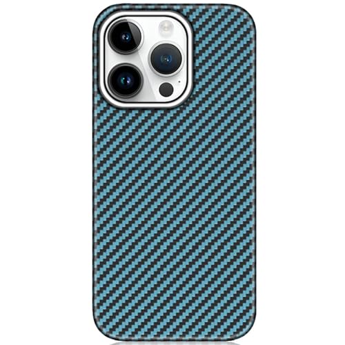 LOXO CASE Hülle für iPhone 15/15 Pro/15 Plus/15 Pro Max, [Kompatibel mit MagSafe] Hülle Aus 1500D Aramidfaser mit Metallkamerakreis, 0,6 Mm Slim Fit Ultra Light Cover,Blue,15 Pro Max von LOXO CASE