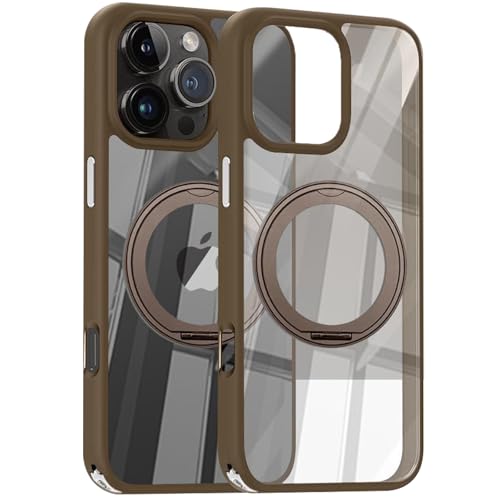 LOXO CASE Hülle für iPhone 16/16 Plus/16 Pro/16 Pro Max, Magnetische Abnehmbare Hängehülle mit 360° Drehbarem Ständer [Kompatibel mit MagSafe],Coffee,16 Pro Max von LOXO CASE