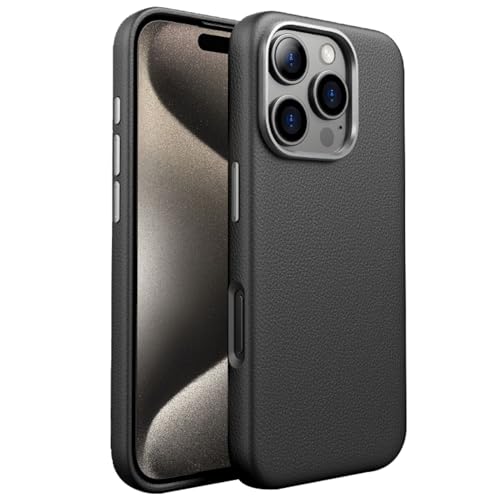 LOXO CASE Hülle für iPhone 16/16 Plus/16 Pro/16 Pro Max, Premium Leder MagSafe Hülle mit Metalllinsenschutz, Kompatibel mit MagSafe, Business Thin,Black,16 Pro LOXO CASE Hülle für iPhone 16/16 Plus/16 Pro/16 Pro Max, Premium Leder MagSafe Hülle mit Metalllinsenschutz, Kompatibel mit MagSafe, Business Thin,Black,16 Pro von LOXO CASE
