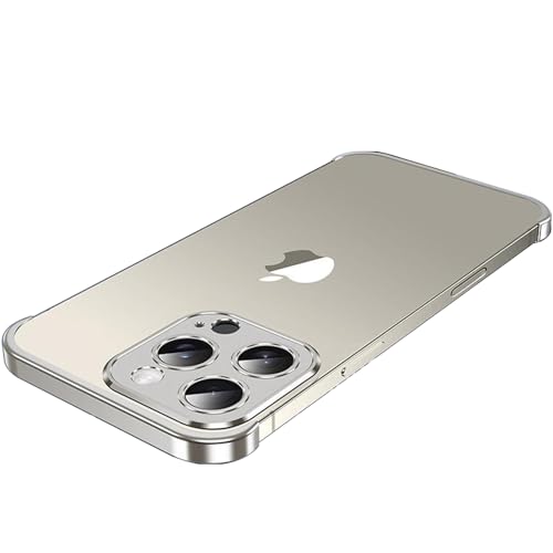 LOXO CASE Hülle für iPhone 16/16 Plus/16 Pro/16 Pro Max, Schlanke, Stoßfeste Hülle Aus Metall-Aluminiumlegierung – Ultraleicht, Barephone-Gefühl,Silver,16 Pro von LOXO CASE