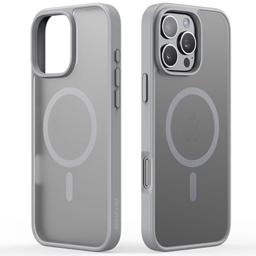 LOXO CASE Hülle für iPhone 16/16 Plus/16 Pro/16 Pro Max, [Translucent Matte] Schlanke, Stoßfeste Schutzhülle mit Stoßstangenschutz,Gray,16 Pro Max von LOXO CASE