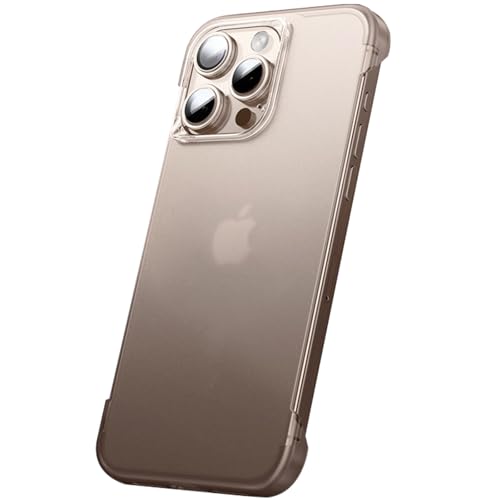 LOXO CASE Hülle für iPhone 16 Pro/16 Pro Max, Mattierte Rahmenlose Hülle, Weicher TPU-Stoßfänger, Harte, Durchscheinende, Matte Rückseite, Authentisches, Nacktes Telefongefühl,Desert Gold,16 Plus von LOXO CASE