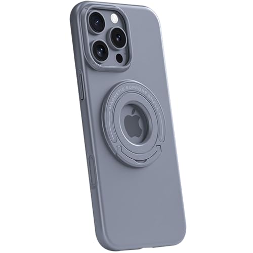 LOXO CASE Hülle für iPhone 16 Pro Max/16 Pro/16 Plus/16, Handyhülle mit Magnetischer Unterstützung und Ständer, Kompatibel mit MagSafe, Schlankes Anti-Rutsch-Design,Gray,16 Pro Max von LOXO CASE