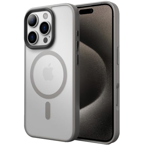 LOXO CASE Hülle für iPhone 16 Pro Max/16 Pro/16 Plus/16, [Kompatibel mit MagSafe] Soft Touch, Anti-Fingerabdruck, Stoßfestes Design,Gray,16 Pro Max von LOXO CASE