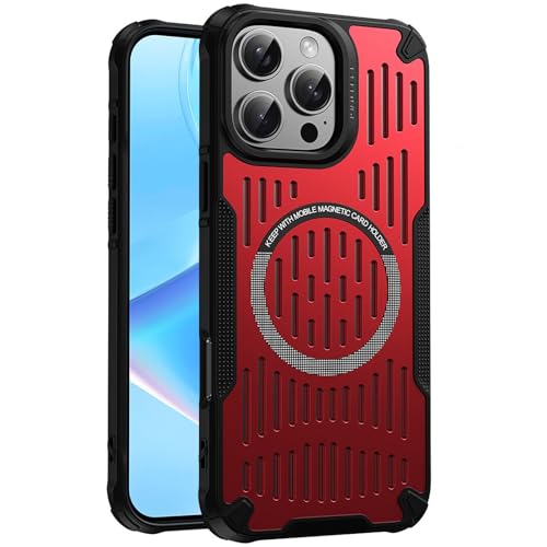 LOXO CASE Hülle für iPhone 16 Pro Max/16 Pro/16 Plus/16, Stoßfeste Hülle | Wärmeableitungsdesign | Rutschfester TPU-Stoßfänger | Kompatibel mit MagSafe,Red,16 Pro Max LOXO CASE Hülle für iPhone 16 Pro Max/16 Pro/16 Plus/16, Stoßfeste Hülle | Wärmeableitungsdesign | Rutschfester TPU-Stoßfänger | Kompatibel mit MagSafe,Red,16 Pro Max von LOXO CASE
