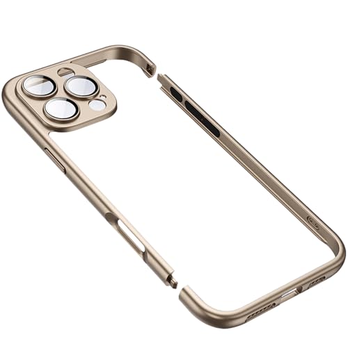 LOXO CASE Hülle für iPhone 16 Pro Max/16 Pro/16 Plus/16, Ultradünne Hülle mit Hartem PC-Rahmen und Kameraobjektivschutz, Komfortable Bogenkanten für Besseren Halt,Desert Titanium,16 Pro Max von LOXO CASE