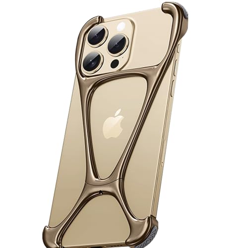 LOXO CASE Hülle für iPhone 16 Pro Max/16 Pro/16 Plus/16, ultraleichte, stoßfeste Legierung, Gefühl wie blankes Metall, Wärmeableitung, robuster Schutzrahmen,Desert Titanium,16 Pro von LOXO CASE