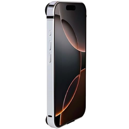 LOXO CASE Metall-Stoßstangenhülle für iPhone 16/16 Plus/16 Pro/16 Pro Max, Erhöhte Ecken, Schnelle Wärmeableitung, Kratzfester, CNC-gefertigter Rahmen,White,16 Plus von LOXO CASE