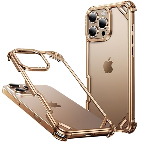 LOXO CASE Metall-Stoßstangenhülle für iPhone 16 Pro Max/16 Pro, Aluminiumrahmen, Slim Fit, Kein Rückendesign mit 4 Stoßfesten Eckenschutz, Minimalistische Rahmenlose Hülle,Desert,16 Pro Max von LOXO CASE