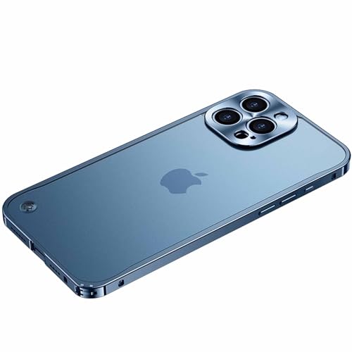 LOXO CASE Metallrahmenhülle für iPhone 16 Pro Max/16 Pro/16 Plus/16, mit Komplettem Kameraschutz Aus Metall – Kratz-, Sturz- und Fingerabdruckfest, Ultraschlankes, Leichtes Design,Blue,16 Pro Max von LOXO CASE