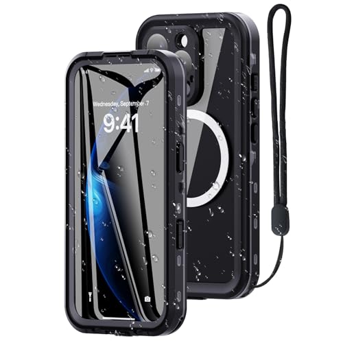 LOXO CASE wasserdichte Hülle für iPhone 16 Pro Max/16 Pro/16 Plus/16, Vollständig Versiegelte Hülle IP68 Wasserdicht/schneefest/stoßfest/schmutzabweisend, Ganzkörperabdeckung,Black,16 Pro von LOXO CASE