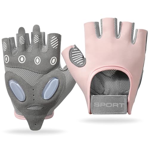 LPEPLL Fitness Handschuhe, Sporthandschuhe für Damen mit Rutschfester Silikon, Trainingshandschuhe Zughilfen für Gym Übung, Aughilfen Krafttraining, Bodybuilding von LPEPLL