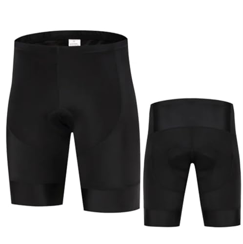 LPHFDCS Fahrradhose Herren Gepolstert Mountainbike Fahrrad 9D Gel Kissen männer Schwarz und Weiß Strap Radfahren Jersey Shorts Fahrradhose(Shorts,L) von LPHFDCS