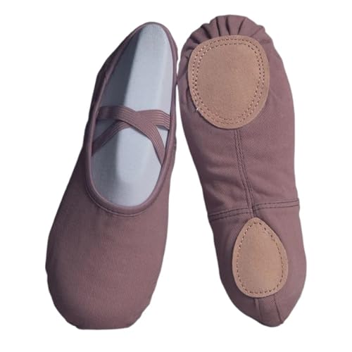 LPLPL Leichte Ballettschuhe, Damen Ballettschuhe Tanz Kinder Ballett Hausschuhe Weiche Sohle Professionelle Canvas Tanztrainingsschuhe for Ballett Ballettschuhe Damen (Blau, 34)(Purple,33 EU) von LPLPL