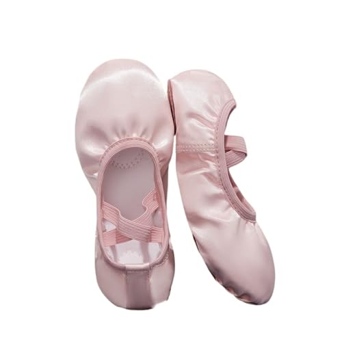 LPLPL Leichte Ballettschuhe, Mädchen-Damen-Tanzschuh, professionelles Satin-Ballett-Spitzenschuhe, Übungs-Slipper for Tanzen, weiche Sohle, Gymnastik-Ballettschuhe for Damen (blau, 29)(Pink,34 EU) von LPLPL