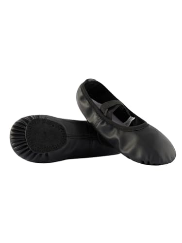 LPLPL Leichte Ballettschuhe, PU-Leder, Ballett-Mädchen, Schnür-Tanzschuhe, Schwarz, Rosa, Kinder-Hausschuhe, Ballettschuhe for Damen (Rosa, 36)(Black,32 EU) von LPLPL