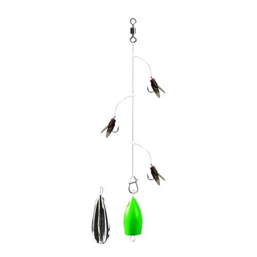 Fliegenhaken-Weichköder, simulierter Fliegenfischköder,Soft Fishing Simulierter Fliegenköderhaken - Angelgeräte mit Haken aus Kohlenstoffstahl für Warping, Horse Mouth, Tilapia, Green Bit, Barsch von LPORF