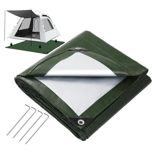 Zeltbodenmatte, isolierte Plane, verdickt, wasserdicht, Zeltunterlage, tragbar, Zeltbodenmatte, faltbar, für , Auto oder Camping und Abenteuer Zeltbodenmatte, isolierte Plane, verdickt, wasserdicht, Zeltunterlage, tragbar, Zeltbodenmatte, faltbar, für , Auto oder Camping und Abenteuer von LPORF