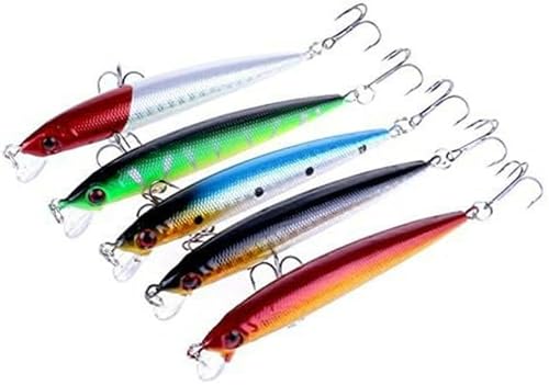 10 stücke tauchen Hard Minnow Angeln lockt bass wobbler hecht Karpfen Forelle wels Angeln köder 8,5 cm 6g von LPUKOI