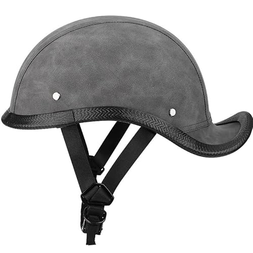 Halbschalenhelm Motorradhelm ECEDOT Zulassung Baseball Cap Mit Fahrradvisier Cruiser Chopper Scooter Helm Herren Retro Motorrad Halbhelm MäNner Frauen Mofa Helm 4,M=57-58CM von LPXPLP