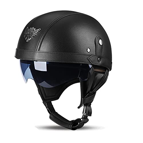 Halbschalenhelm mit ECE zertifizierter, Jethelm Retro, Chopper Helm, Retro Motorrad Helm, Scooter-Helm, Offenem Helm, mit Brille halbhelm Motorrad männer motorradhelm B,L Halbschalenhelm mit ECE zertifizierter, Jethelm Retro, Chopper Helm, Retro Motorrad Helm, Scooter-Helm, Offenem Helm, mit Brille halbhelm Motorrad männer motorradhelm B,L von LPXPLP