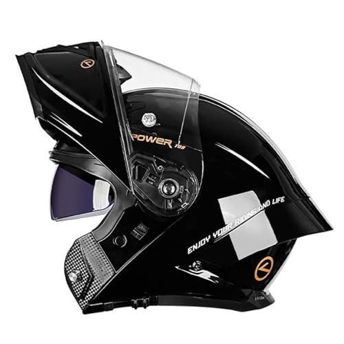 Klapphelm Integralhelm Motorradhelm mit Doppelvisier, ECEDOT Zertifiziert Jethelme für Erwachsene Frauen Männer Hohe Qualität Helm, Roller-Mofa -Moped-Helm 3,XXL=63~64cm von LPXPLP