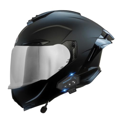 Klapphelm mit Bluetooth Motorradhelm Herren, ECE Zertifiziert Sturzhelm, Integriert Motorradhelm, mit Doppelvisier Mikrofon Motorrad Helm für Erwachsene Damen Modularer Helm 12,XXL=63~64cm von LPXPLP