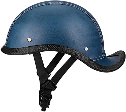 Motorrad Halbhelme Brain-Cap Halbschalenhelm Schwalbenschwanz-Design Motorrad-Helm, für Cruiser Chopper Biker Moped DOT/ECE-Zulassung 2,L=59-60CM von LPXPLP