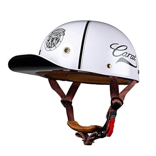 Motorrad Halbschalen Halbhelm Halbschalenhelm Baseballmütze-Helm Baseball Cap Motorradhelm Mit ECE-Zulassung Cruiser Chopper Scooter Helm Für Bike Cruiser Chopper Moped Scooter G,XL Motorrad Halbschalen Halbhelm Halbschalenhelm Baseballmütze-Helm Baseball Cap Motorradhelm Mit ECE-Zulassung Cruiser Chopper Scooter Helm Für Bike Cruiser Chopper Moped Scooter G,XL von LPXPLP