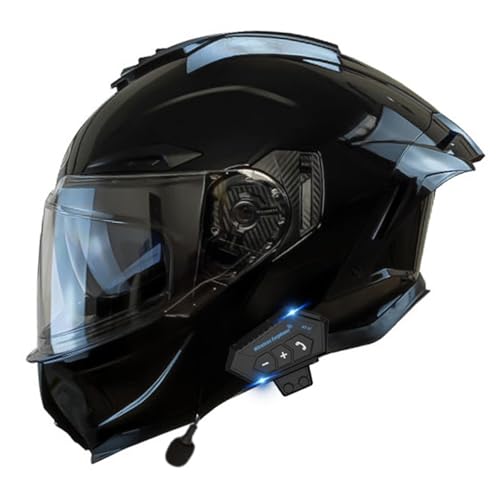 Motorradhelm Helm Motorrad mit Bluetooth Klapphelm ECE Zertifiziert Sturzhelm RollerHelm Integralhelm Sonnenblende für Herren Damen Erwachsene 8,M=57~58cm von LPXPLP