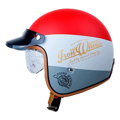 Vintage Jet-Helm · Motorrad-Helm Roller-Helm Scooter-Helm Moped Mofa-Helm Chopper Retro Vespa Vintage Pilot Biker Helmet · ECE Zulassung mit Visier Offenem Gesicht Helm F,XL Vintage Jet-Helm · Motorrad-Helm Roller-Helm Scooter-Helm Moped Mofa-Helm Chopper Retro Vespa Vintage Pilot Biker Helmet · ECE Zulassung mit Visier Offenem Gesicht Helm F,XL von LPXPLP